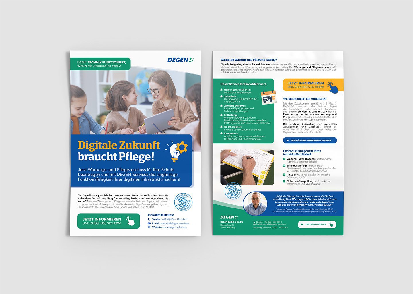 Flyer Wartungs- und Pflegezuschuss
